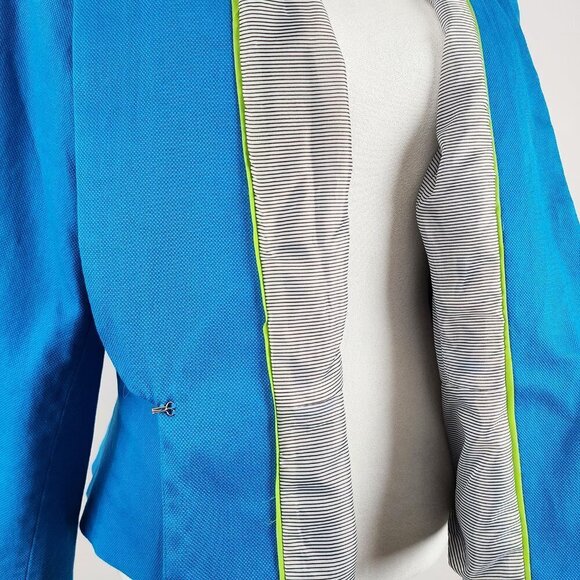 Worthington Blue Woman's Peplum Blazer - Picture 3 of 6